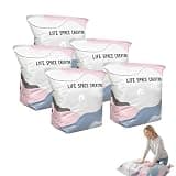 2/3/1 Pack No‑Pump Vacuum Storage Bags, Saves 80% space Large Capacity Cube Organizer Sacks for Comforters, Blankets, Bedding, Sleeping Bag Gear, Press Seal Space Saver Set 2026