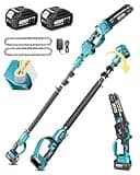 SEESII 2 in 1 Cordless 8 inch Pole Saw & Mini Chainsaw with 2 Battery, Power Electric Polesaw for Tree Trimming, Chain Saw with Extension Pole, Limb Branch Cutter Pruner P8 Ace