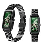 Yihou Fitness Trackers Fitness Watch Smart Watch for Women Dainty with Sleep Heart Rate Monitor Female Health Multiple Sport Modes for Android iOS Black Steel
