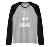 Eggs Hunting Champion Easter Rabbit Easter Raglan Baseball Tee