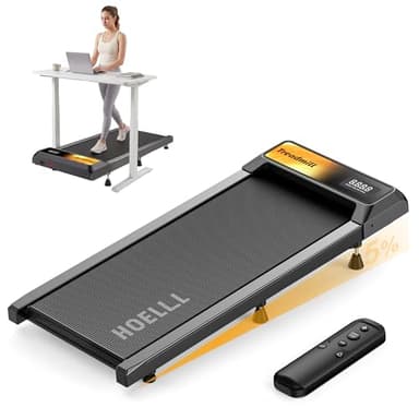 HOELLL Walking Treadmills Pad with 5% Incline, Caminadora Eléctrica para Casa, 2.5HP Quiet Under Desk Treadmills for Home Office, Portable Small Walking Jogging Machine with APP, 265 LBS