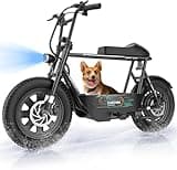 Caroma Peak 560W Electric Scooter with Seat, 16" Fat Tire Electric Scooter for Adults & Teens, 15 Miles Ranges 20MPH Max Speed, Electric Motorcycle for Commuting with Basket