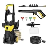 Electric Pressure Washer 3000 PSI 2.5 GPM – 1800W Power Cleaner with 4 Quick-Connect Spray Tips (0°/15°/25°/40°), Foam Cannon, Ideal for Auto Detailing, Driveway Stains, Patio Mold, and Home Exteriors