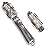 DAILYLIFE Rotating Hair Dryer Brush, Spinning Hair Dryer Brush and Hot Air Brush with 2 Brushes (1.5" & 2"), ALCI Safety Plug and Ionic Technology, Glod