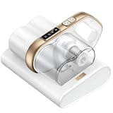 HEAPETS Mattress Vacuum Cleaner, 16Kpa Bed Vacuum with 275nm UV-C Light & 149℉ Heat & Ultrasonic, Dual High-Speed Roller Brushes & H13 HEPA Filter for Pet Hair, Bed, Sofa, Couch, Corded White
