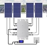 Lumicasaler Solar Micro Inverter Grid Tie 1200W IP65 Pure Sine Wave Inverters with AC Data Monitoring Display LCD Screen, 110V Microinverter for 30V or 36V Solar Panels or 36V Batteries (1200W)