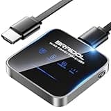 2027 Upgraded Wireless HDMI Display Dongle Adapter, Transmitter Streaming Media Video/Audio/File HDMI Wireless Extender from Smartphone,Laptop to HDTV/Projector/Monitor, Support Airplay DLNA (Black)