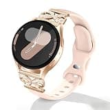 Zspoly Thin Slim Silicone Band Compatible with Galaxy Watch 7/6/5/4 FE Band 40mm 44mm/Active 2/Active/Watch3 41mm/5 Pro, 20mm Skinny Sport Narrow Strap for Galaxy Watch 4/6 Classic/Watch42mm Women