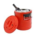 AYLYOTOY 15L/30L Insulated Food Container, 15.8Qt/31.7Qt Portable Food Warmer, Commercial Hot & Cold Soup Carrier with Lid, Keeps Hot 6H Cold 8H for Catering Restaurant Event Camping (Red, 15L)