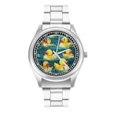 FodPand Analog Men Stainless Steel Band Watch Big Face Silver Wristwatch