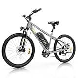INVANTI Electric Bike for Adults with 45 Miles, Peak 750W Motor, 20 MPH Commuting Electric Mountain Bike with 26" Tires, Front Fork Suspension, 7-Speed Gears, LCD Display and Removable Battery (Grey)