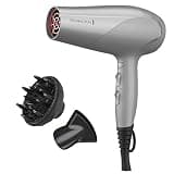 Remington Damage Protection Hair Dryer with Ceramic Ionic Tourmaline Technology, Grey, Diffuser and Concentrator, 3 Piece Set