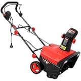 20-Inch Corded Electric Snow Blower, 15 Amp Snow Thrower with Dual LED Headlights, 180° Adjustable Chute, 30 FT Throwing Distance, 20" x 10" Clearing Path for Driveways, Walkways & Patios, Black/Red