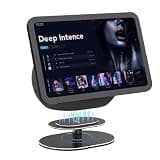 DGPCT Adjustable Stand for Echo Show 8 & Echo Show 11 2025 Release, Tilt and 360° Swivel, Secure Hold Base, Easy to Use Smart Display Table Holder with Non-Slip Pads, Aluminum Made (Black)
