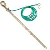 Minidodoca Generator grounding kit with 6.5ft Female Ground Cord,grounding rod for generator,Grounding Wire with Terminal for Electric Fences,Antennas (18 inch Ground Rod + 6.5ft Lugs Wire)
