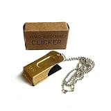 WWII Airborne Signaling Cricket Clicker with Strap Whistle(Antique Bronze)