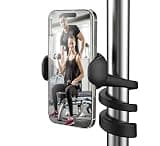 TONDA Flexible Phone Holder for Treadmill, Stroller, Pelaton Spin Bike, Exercise Stationary Bikes, Elliptical, Shopping Cart, Desk, Portable Gooseneck 17” Long Arm Phone Mount for 4”-7" Smartphones
