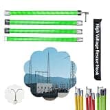 Yellow/Red/Green Epoxy Resin Insulated Hot Stick for Live-Line Work, Spliceable Hotstick Rescue Hook with Storage Bag, Portable High Voltage Safety Hook(Green,4.0m 4-Section 66kv)