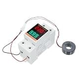 Mingzhe Single Phase Digital Energy Meter with Transformer for Home Material Din Rail Power Meter AC20V~500V 0~99.9A Multifunction Energy for Industry