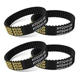 4 Pcs Belts for Meepo, HTD-5mm 245 mm Skateboard Drive Belts 15mm Wide, HTD-5mm Skateboard Drive Belts for Meepo Voyager/Envy/Hurricane Carbon/Hurricane Bamboo/Flow/NLS