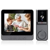 KEPEAK Doorbell Camera Wireless, Video Door Bell Camera with Monitor for Home, 2-Way Audio, No WiFi Connection, No APP Required, No Subscription, Easy Installation