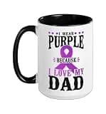 Alzheimer's Dementia Awareness Support Dad Daughter Son Ceramic Mug, Black/White, 15oz