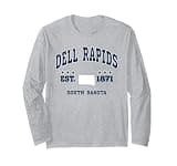 Dell Rapids South Dakota SD Vintage Athletic Navy Long Sleeve T-Shirt