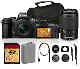 Nikon Z50 II Mirrorless Camera with 16-50mm & 50-250mm Lenses Bundle with Bag + 64GB UHS-II U3 Memory Card