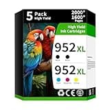 Caelum 952XL High Yield Ink Cartridge Replacement for Combo Pack HP 952 XL HP952 to Use with HP Officejet Pro 8710 7740 8720 8210 8715 8740 8725 (5 Pack, Black Cyan Magenta Yellow)