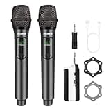 talomen Wireless Microphone,Professional Dual Handheld Cordless Dynamic Mic System with Rechargeable Receiver(160 Ft),Karaoke Microphone Set for Singing,Karaoke,Wedding,DJ,Party,Speech,Church,K60-2