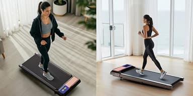 Walking Pad Treadmill with 5% Incline, 2.5HP Quiet Portable Walking Pad, Under Desk Treadmill for Home Office, 265 lbs Capacity, Compact Treadmill for Small Spaces with 15" x 35.4" Belt
