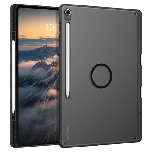 Telaso for Samsung Galaxy Tab S10 FE Plus 13.1 Inch Magnetic Case with Pen Holder, Translucent Matte Back Soft TPU Bumper Military Grade Protective Samsung Galaxy Tab S10 FE Plus Case, Black