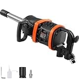 VEVOR 1 Inch Air Impact Wrench, Up to 5175 ft-lbs Beast Reverse Torque Output Pneumatic Impact w/ 8 Inch Anvil for Heavy Duty Machinery/Semi-Truck/Bus