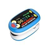Rechargeable Fingertip Pulse Oximeter, Compact Oxygen Saturation Monitor with OLED Display, Accurate Heart Rate Monitor, Auto Power Off, USB-C Charging, Blue