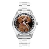 FodPand Analog Men Stainless Steel Band Watch Big Face Silver Wristwatch