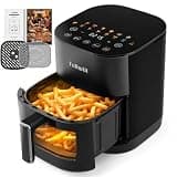 Fullwill 6Qt Air Fryer with Window, Dual Heating, 14-in-1/12 Presets (Wings, Steak, Fries, Pizza), 392°F, 1700W, Nonstick & Dishwasher-Safe Basket, PFOA-Free, Oil-Free Fast Cooking