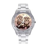 NTVOWPZO Three-Hand Analog Stainless Steel Watches for Men Easy Reader