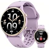 ICOMTOFIT Smart Watch for Women, 1.27" HD Round Smartwatch with Bluetooth Call, Women's Health Tracker, 100+ Sports Modes, IP67 Waterproof Fitness Watch with 2 Bands