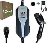 PRIMECOM 30 Feet Level 2 (220V/240V) Electric Vehicle (EV) Charger 32 & 40 Amp 6-50P, 10-50P, 14-50P for Bolt, Tesla, Kona, etc. (14-50P, 32 Amp)
