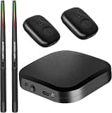 Air Drum Sticks Set, Electronic Drum Set, 3D Motion Sensing Drumstick with Clip-On Foot Pedals, 8 Sound Portable Practice Drum Kit Electric Drum Set