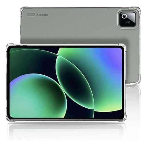 HUKWIMO TPU Clear Tablet Case Compatible with Xiaomi Pad 8 11.2inch, Slim Transparent Soft Cover Anti-Scratch Shockproof Flexible Protective Shell
