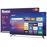 Roku Smart LED TV 43" Select Series, 4K HDR TV Roku TV with Voice Remote w/ Wi-Fi for Streaming Live Local News, Sports, & Movies - Bluetooth Headphone Mode - 2026 (Renewed)