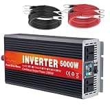YXINHONGYUE Heavy Duty Pure Sine Wave Car Inverter 5000W DC 12V 24V 48V 60V 72V to 110V 220V Voltage Converter Charger with Digital LCD Display Dual Sockets for Truck RV,12v to 230v