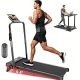 8% Incline Walking Pad Treadmill, Foldable Walking Pad with Handle Bar