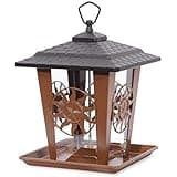 Perky-Pet Sun and Star Lantern Wild Bird Feeder - 3 lb Seed Capacity - Attract and Feed Wild Birds Outdoors - Perky Pet 370 - Decorative Bird Feeder