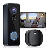 Doorbell Camera Wireless, Head-to-Toe Video - No Subscription Required,2K HD Live View, Two-Way Talk,Smart Video Doorbell with Chime,Battery Powered,Motion Alerts,Works with Alexa &Google(2.4G WiFi)