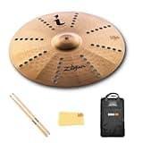 Zildjian I Trash Crash - 17-Inch Bundle with Drumsticks, Drumstick Bag, and Austin Bazaar Polishing Cloth
