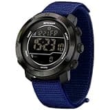 Gosasa Sports Waterproof Digital Fitness Watch Pedometer Multifunction Men's Wristwatches (Black Blue)