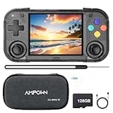 XU Mini M Retro Handheld Game Consoles, 2.8 inch IPS Screen, Built-in 128G TF Card, with 2600 mAh Battery Life 6 Hours with Case Black