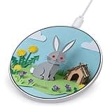 Papercraft Rabbit Wireless Charger Magnetic Phone Induction Charger 10w Fast Wireless Charging Station Compatible with iPhone 17 16 15 14 13 12 Pro Max Samsung Galaxy S25 S24 S23